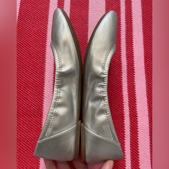 Silver Ballet Flats - Picture 3 of 6